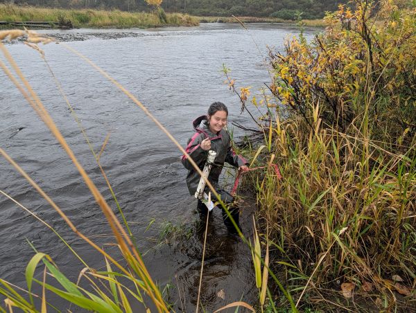 Tyelyn Brigino in a river