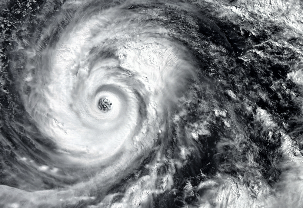 Hurricane satellite image