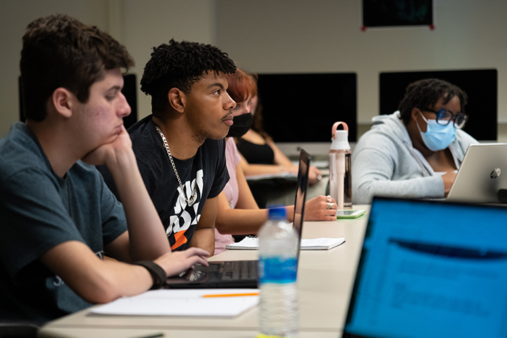 students seated in classroom