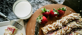 pastries with strawberries