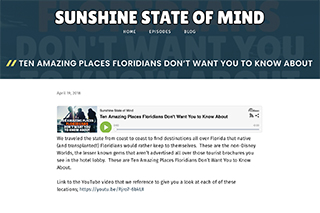 Sunshine State of Mind Podcast website