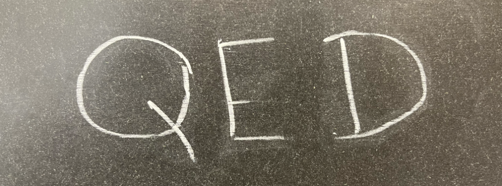 QED on Chalkboard
