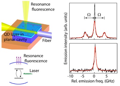 Resonance fluorescence measurement