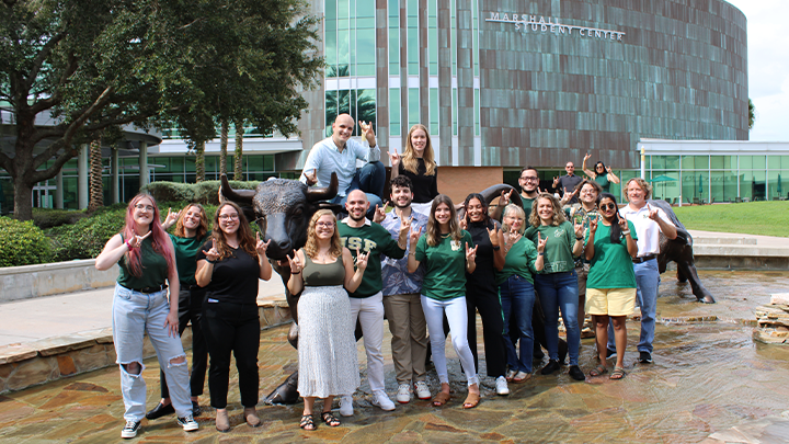 IO Group Photo around USF Bull