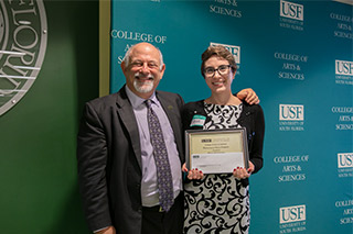 Shae Krispinsky awarded by Dean Eisenberg