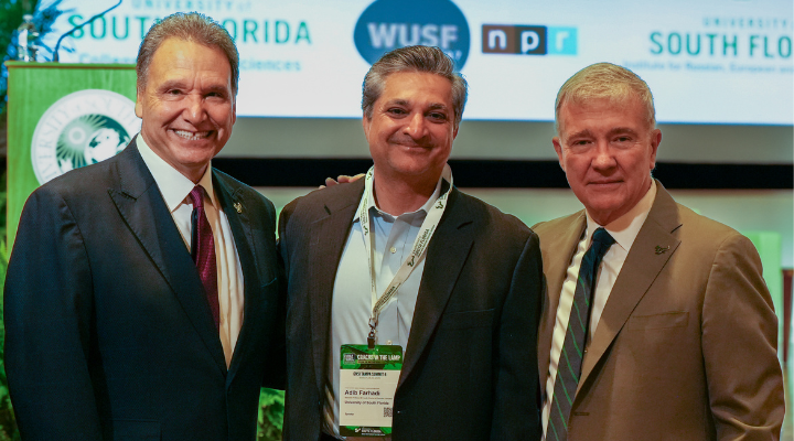 Dr. Moez Limayem, Dr. Adib Farhaid, and General Frank McKenzie