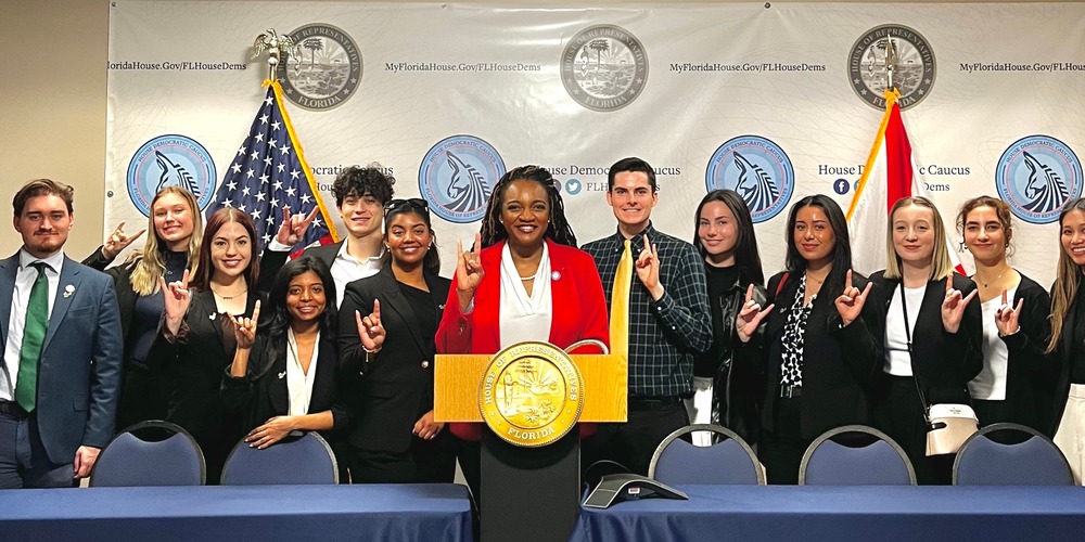 Interns for Florida House Democratic Leader Rep. Fentrice Driskell.