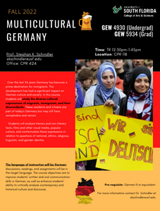 Multicultural Germany- FALL 2022 Course Flyer