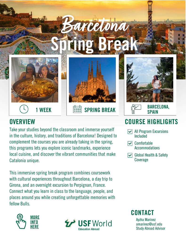 Study Abroad Barcelona Flyer