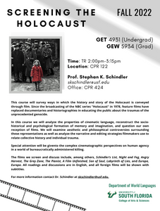 Screening the Holocaust- Fall 2022 Course Flyer