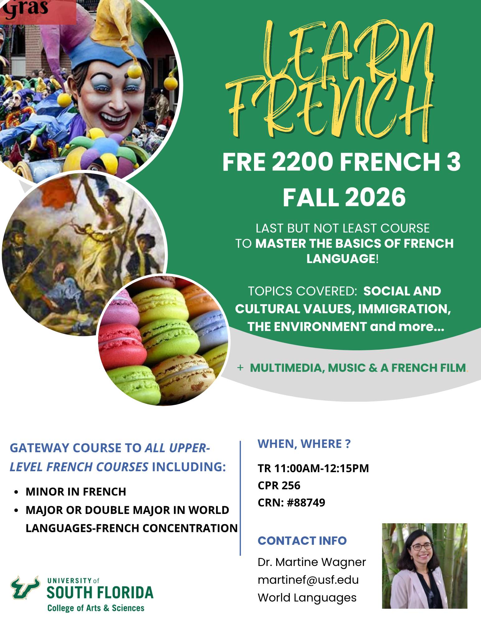 French three fall 26 course flyer