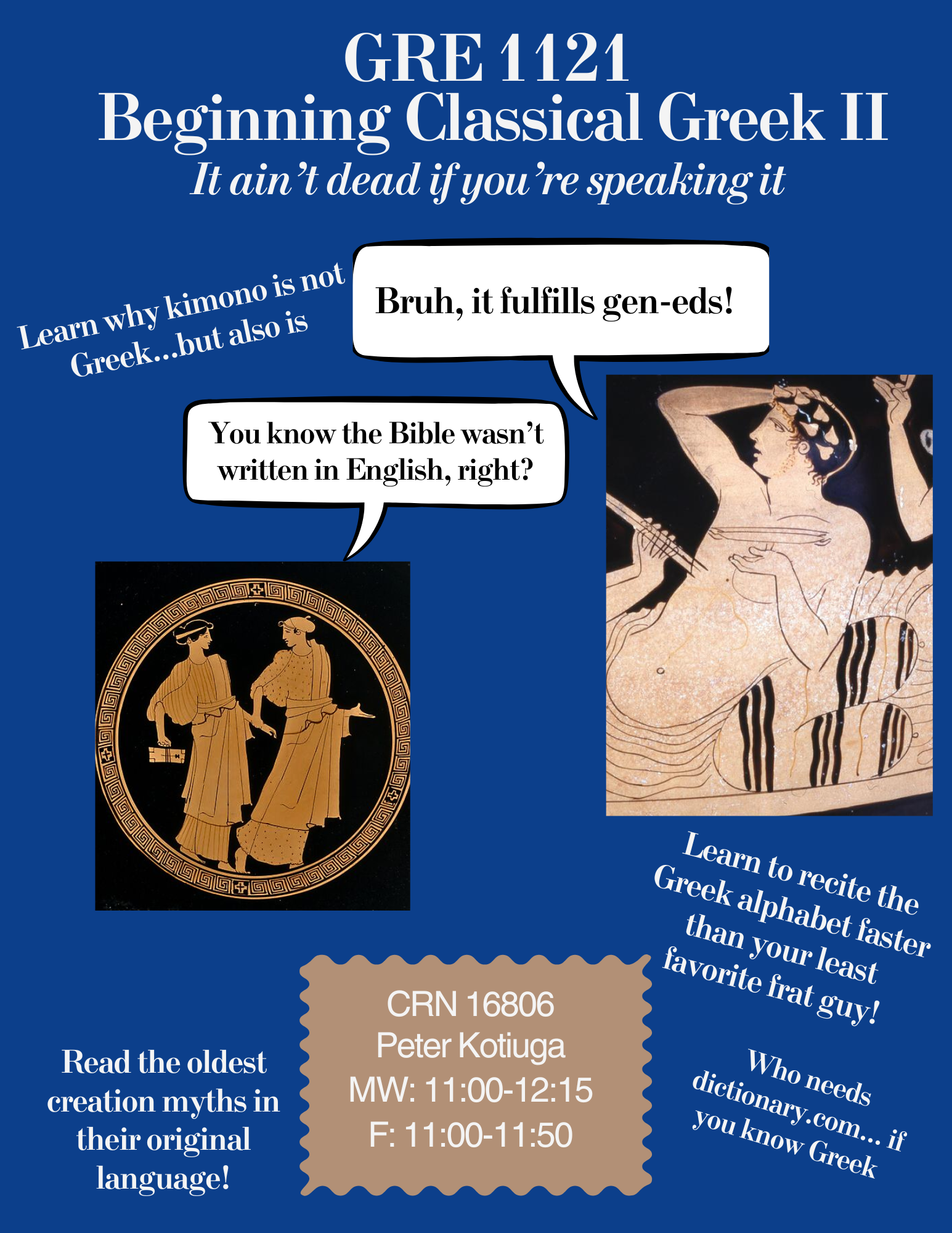 Beginning Classical Greek II Course Flyer