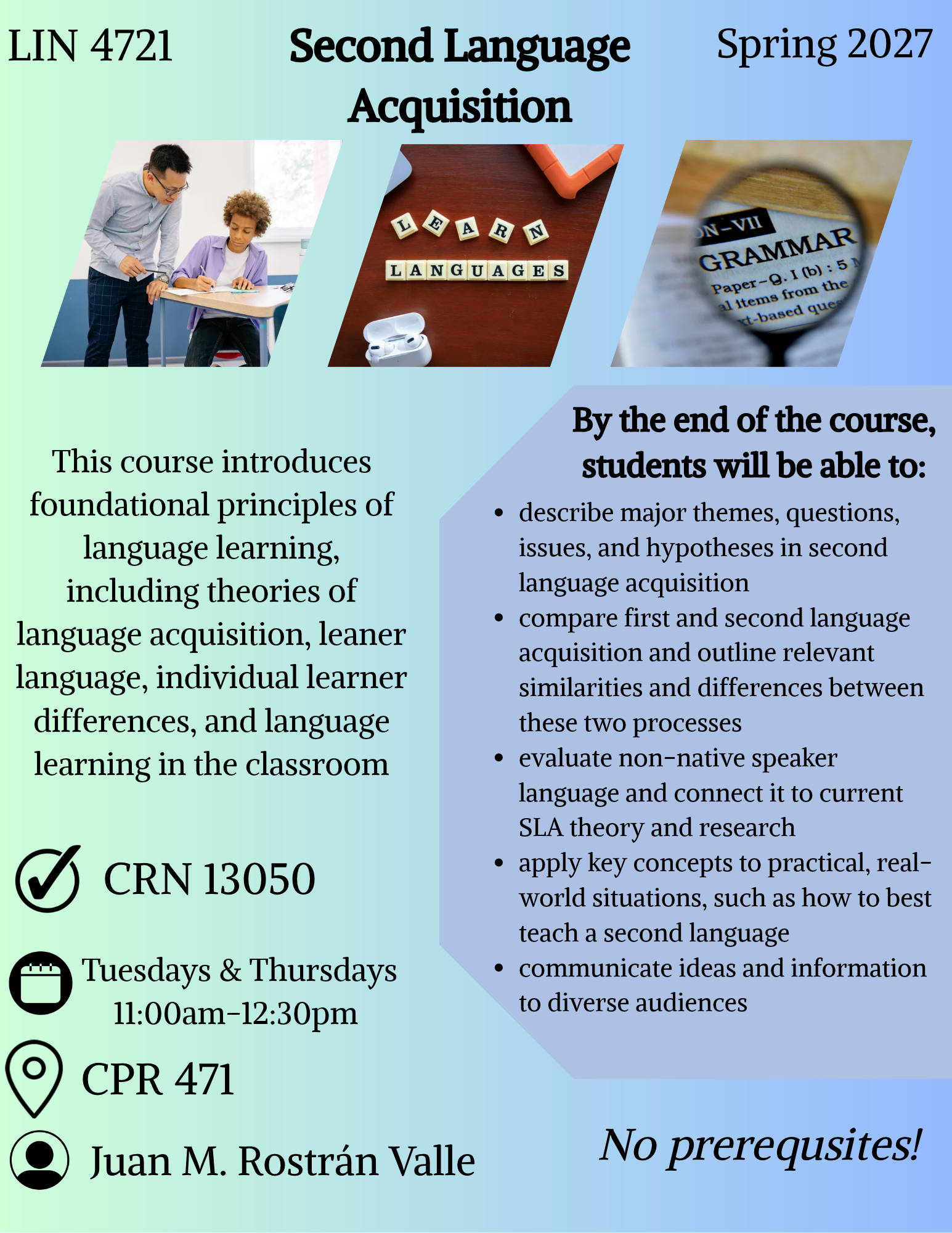 Second Language Acquisition Flyer