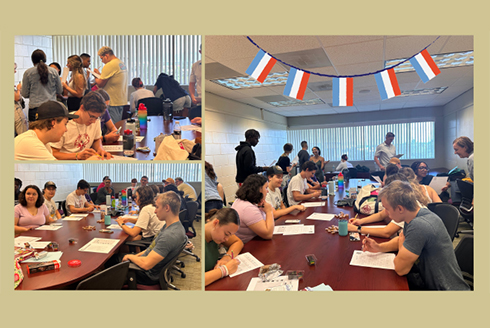 Faculty and students at the September La Table Française.