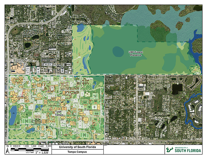 USF Tampa Forest Preserve map