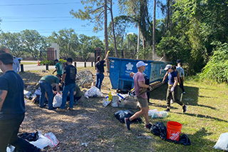 ROTC forest cleanup