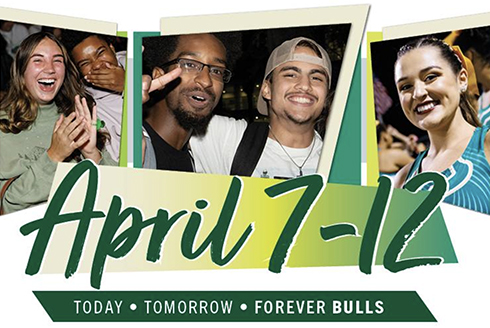 collage of students with #usfweek and #oneusf hashtags