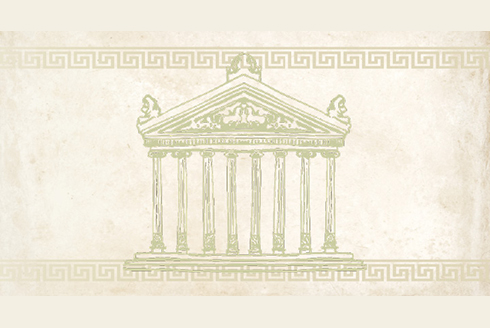 illustration of Greek Parthenon