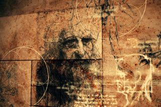 illustration of Homer on old paper