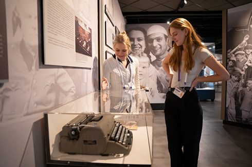 student intern works at the Florida Holocaust Museum