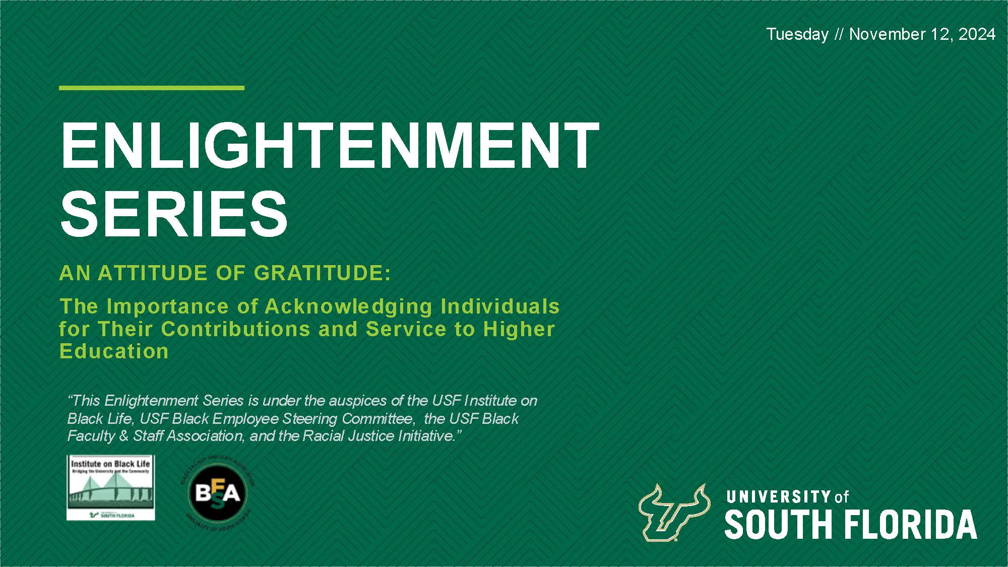 November 2024 Enlightenment Series Presentation