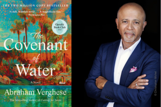 Abraham Verghese headshot and book cover
