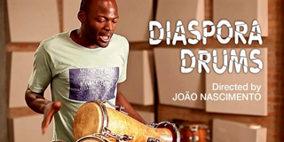 Diaspora Drums Film Cover of a man playing a drum