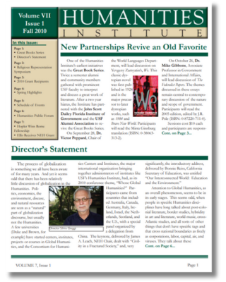 Newsletter Fall 2010 Cover