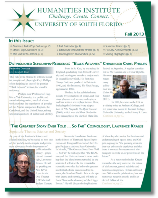 Newsletter Fall 2013 Cover