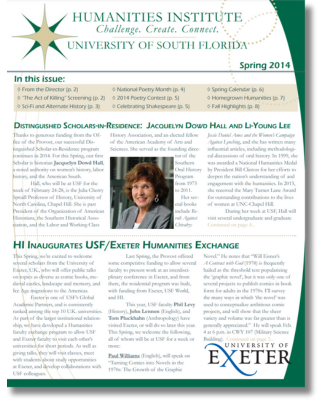 Newsletter Spring 2014 Cover