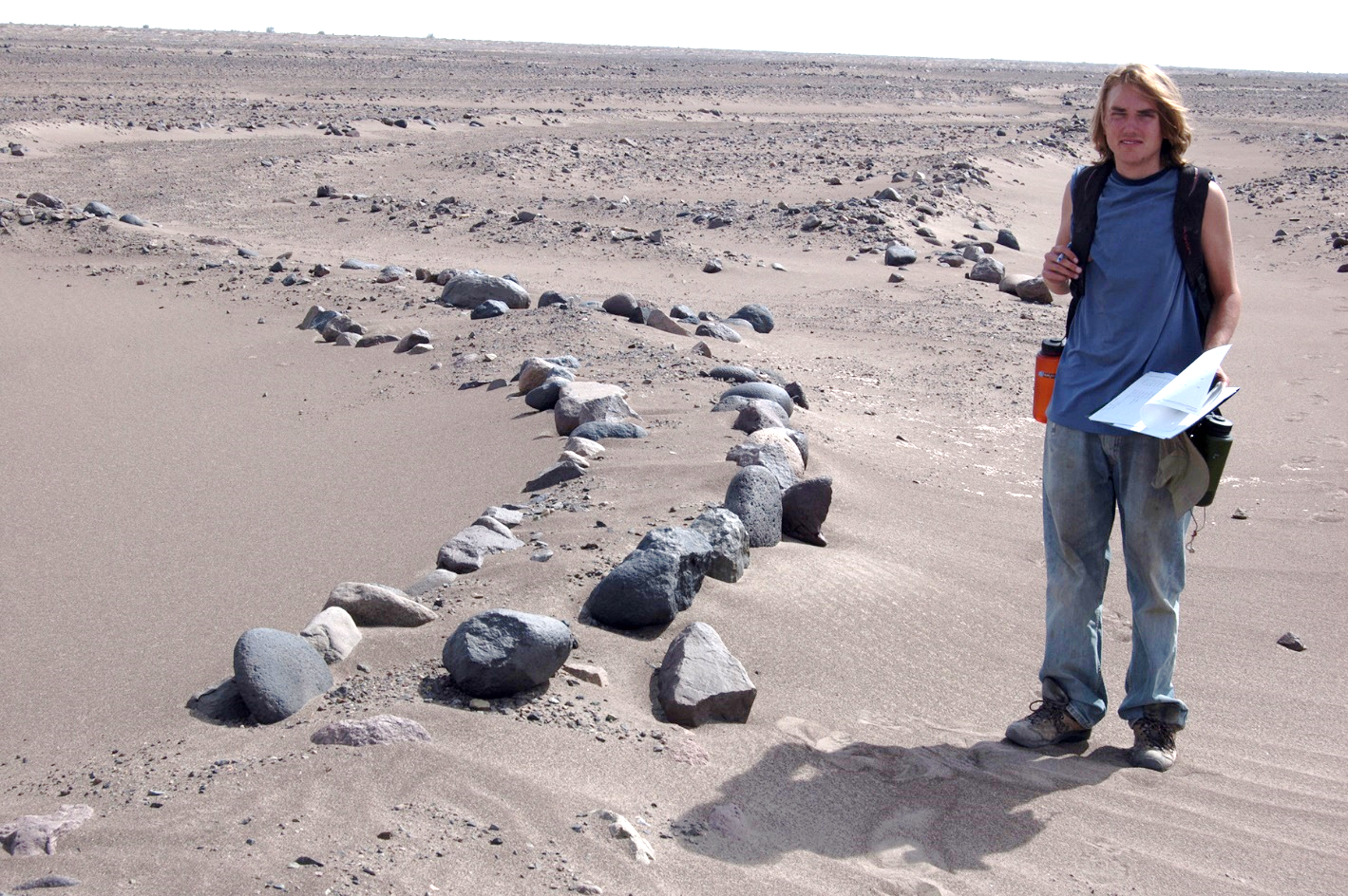 Ancient canal in the Atacama Desert, near Tarapacá, Chile