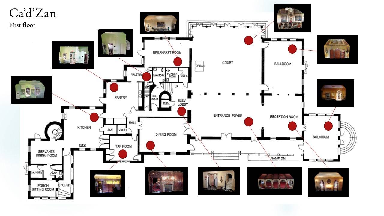 Ca d'Zan 1st floor drawing