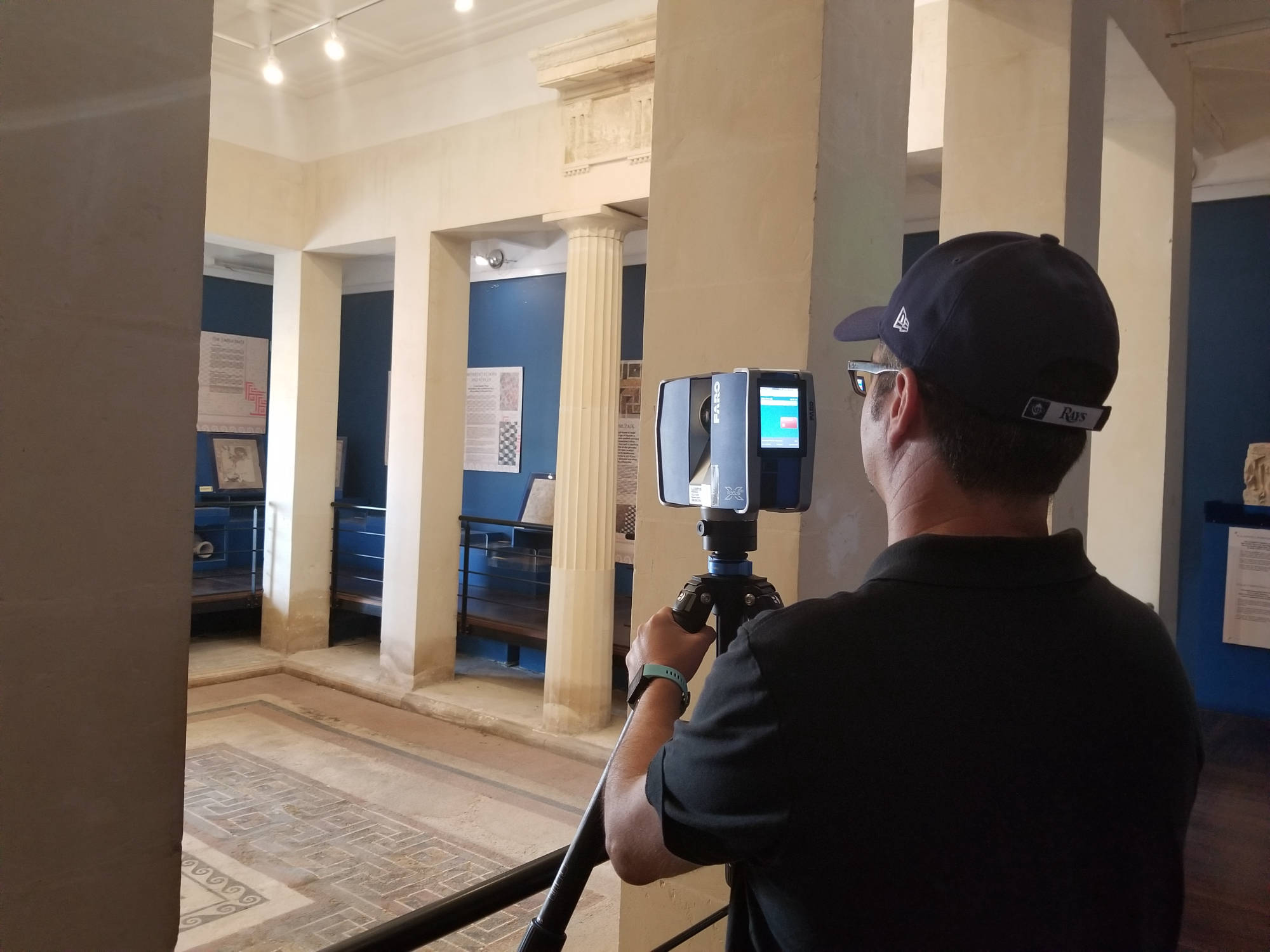 Davide viewing Domus interior