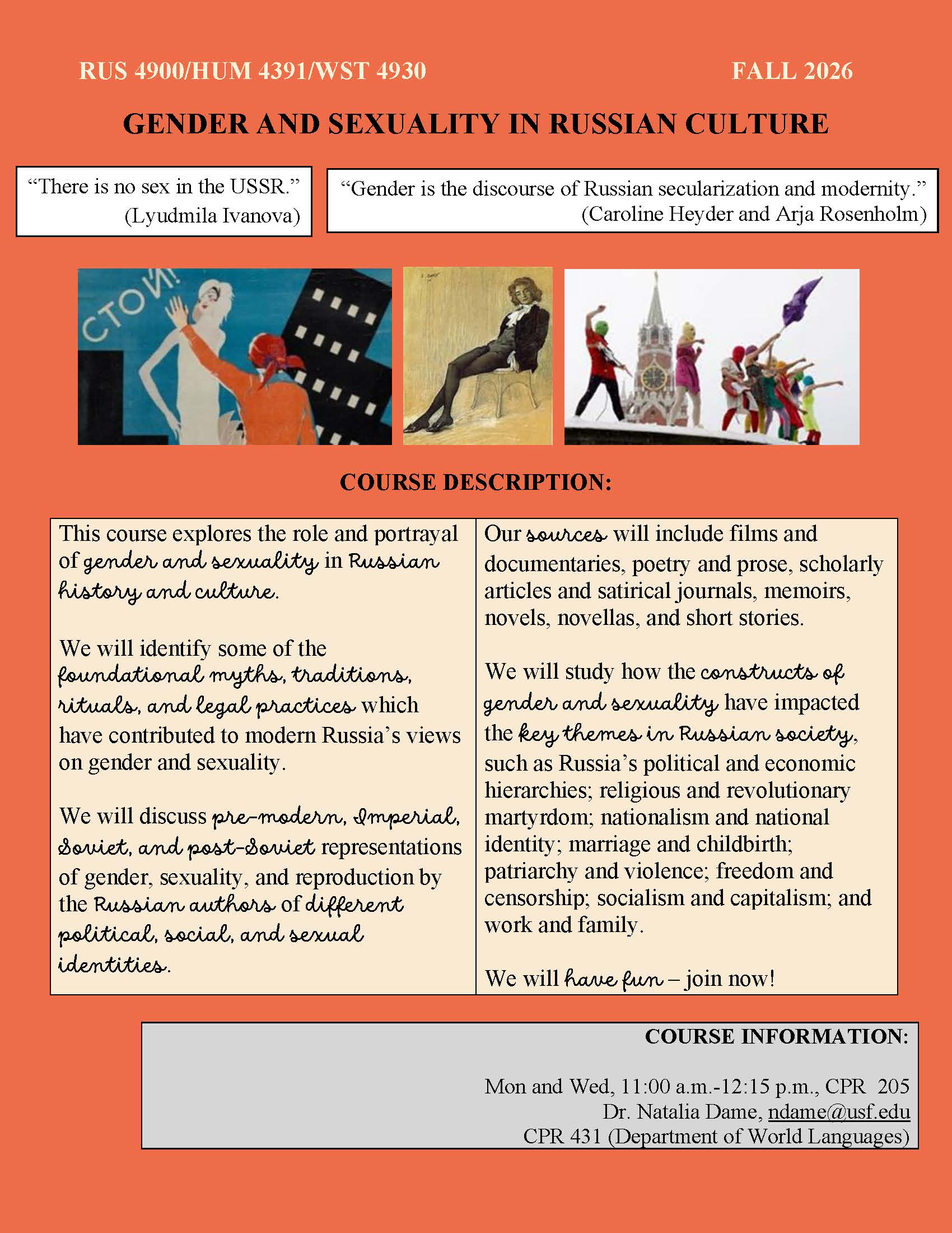 Natalia Dame class flyer