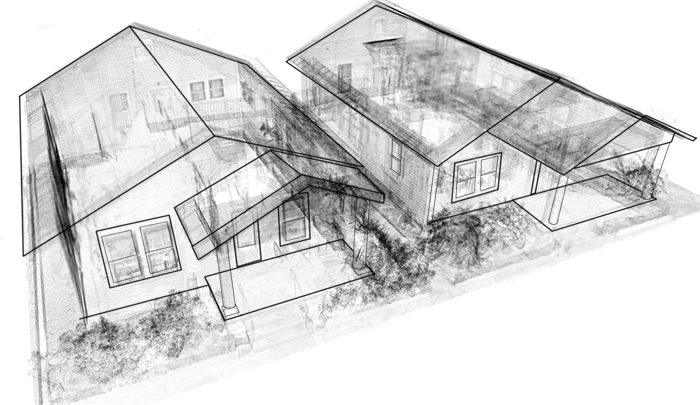 Point cloud of casitas