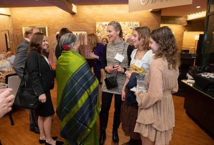rontier Forum attendees spent some time interacting with Dr. Shiva at the reception held just before her lecture