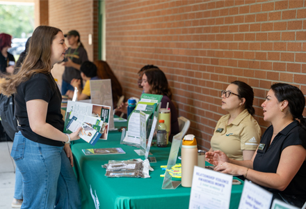 Students shared research, explored campus resources, and toured department labs during the Psychology Expo. (Photo by Dakota Galvin)