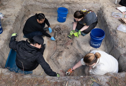 Participants learned how to locate, excavate and interpret hidden burials using donations from IFAAS’s Body Donation Program. (Photo by Corey Lepak)