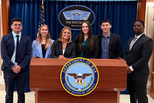 CAS students at The Pentagon Department of War in DC