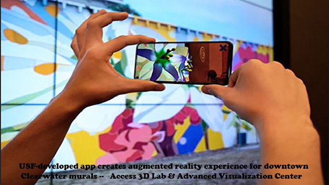 USF-developed app creates augmented reality experience for downtown Clearwater murals