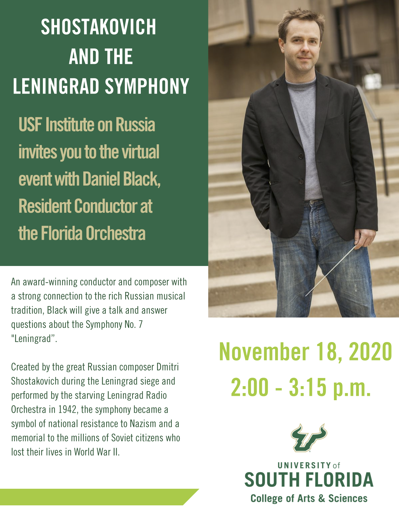 Shostakovich and the Leningrad Symphony event flyer