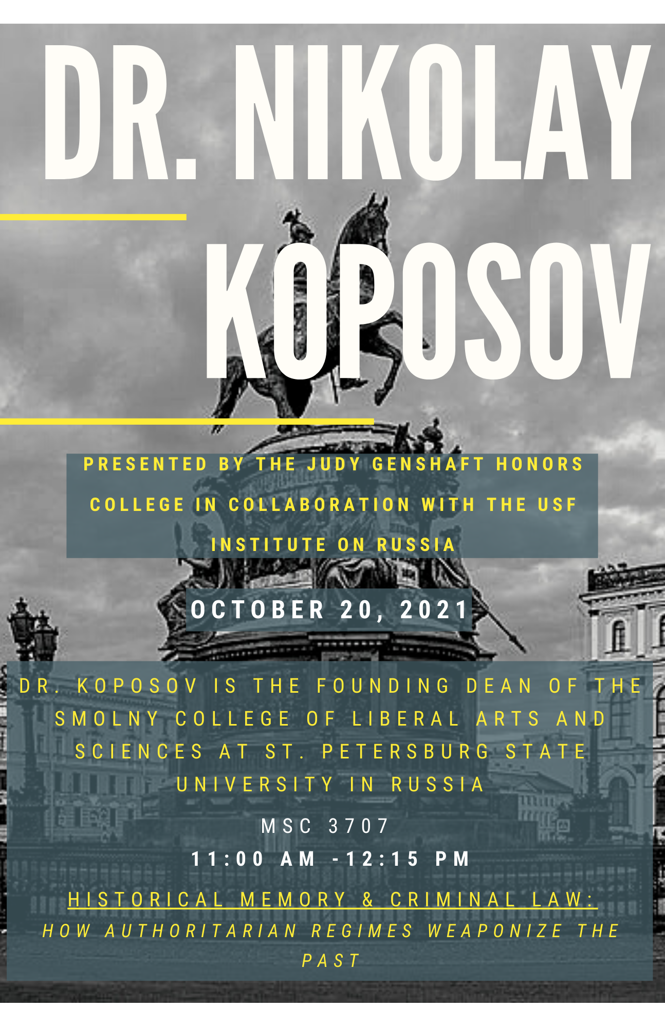 Dr. Nikolay Koposov event flyer