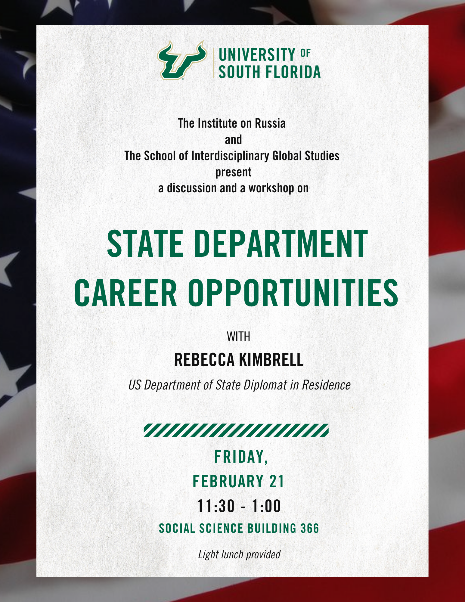 State Department career opportunities flyer
