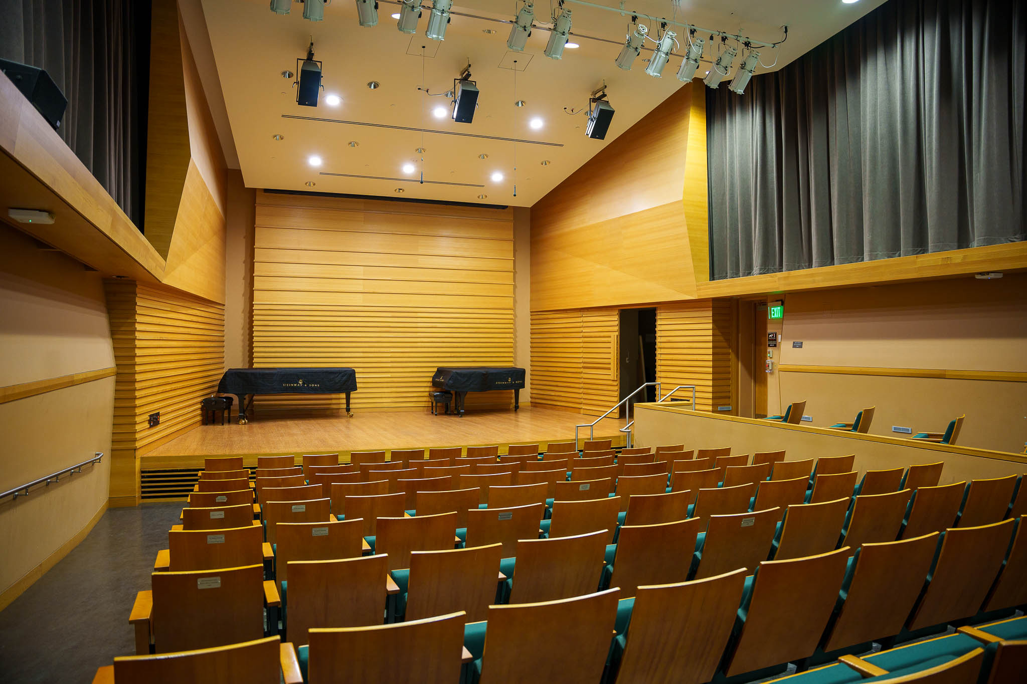 Barness hall befoe a performance