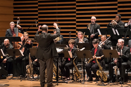 Grammy-nominated music professor, Chuck Owen, conducts a Monday Night Jazz concert.