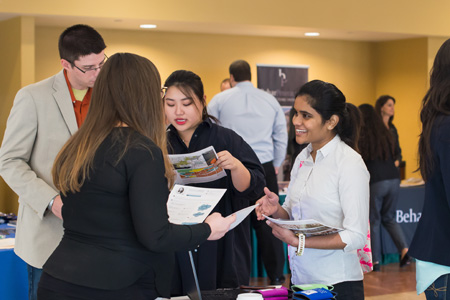 USF students at a career fair