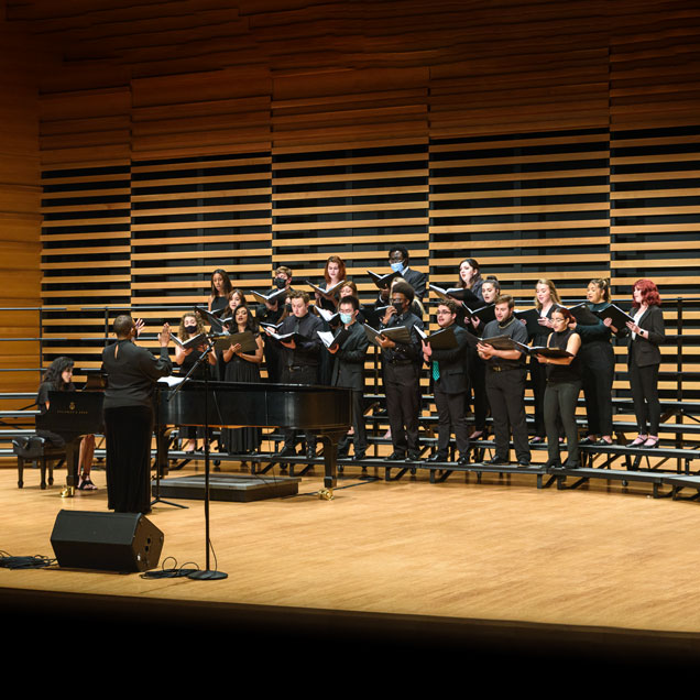 Choir performing