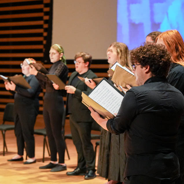 Choir performing