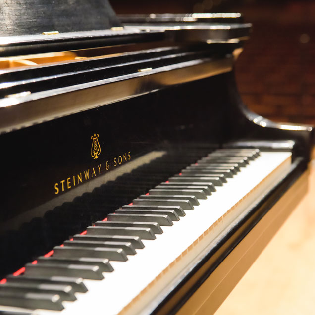 Close up of piano