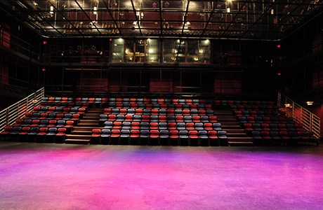 View of audience seating from Theatre 2 stage.